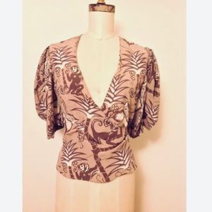 Vintage Chloe phoebe Philo silk  Monkey wrap Blouse Top 4